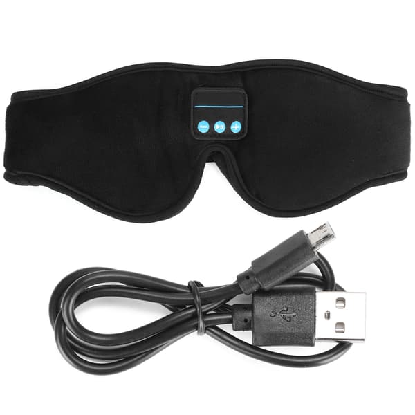 Musik Ögonmask Sömn Hörlurar 3D Bluetooth Trådlös Skuggande Sovande Flygresor Meditation