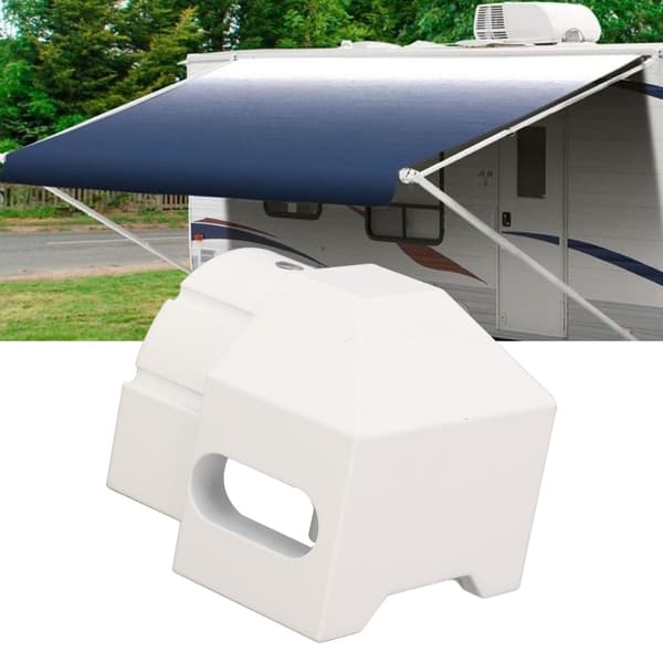 RV Markise Endeprop Hvid Solid Aluminium Holdbar Nem Installation Erstatning for Sunchaser II