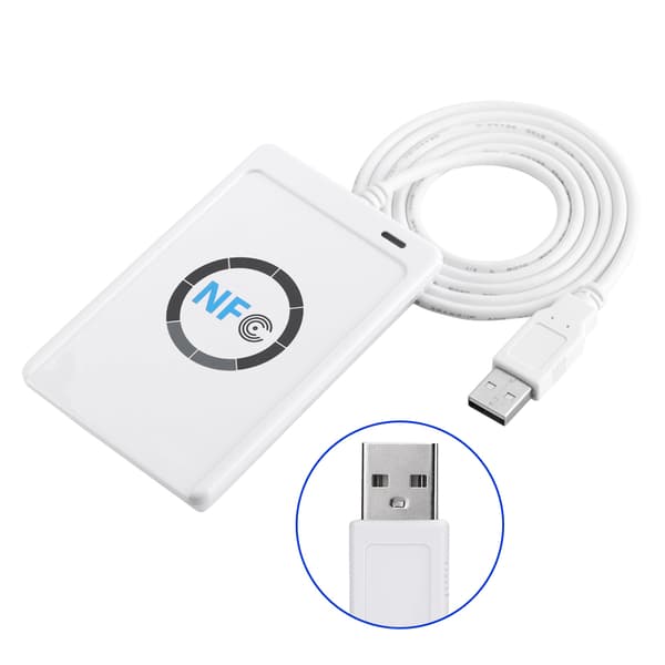 NFC RFID-läsare Skrivare ACR122U ISO 14443A/B Vit med Gratis PC-programvara