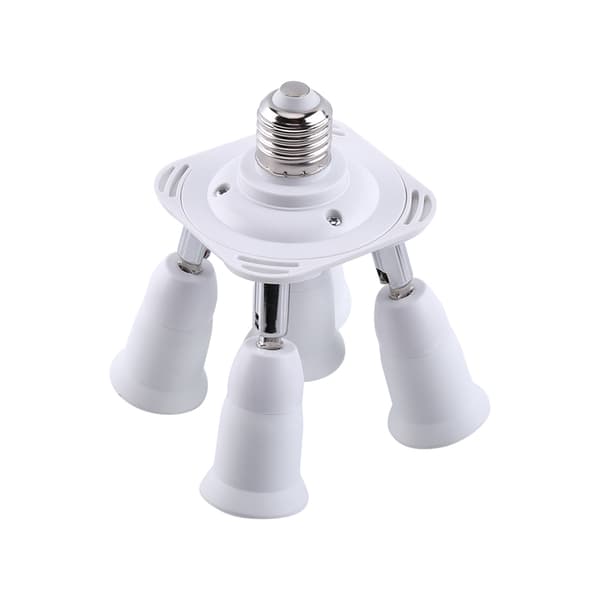 5-pack justerbar E27 till E27 lamphållare splitter, ny #3