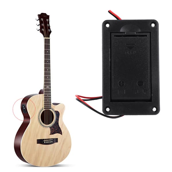 9V batteriholder etui til guitar bas aktiv pickup
