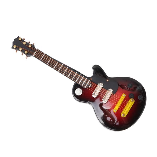 Miniatyr Tilia Hantverksgitarrform Elgitarr Instrumentmodell med Presentförpackning