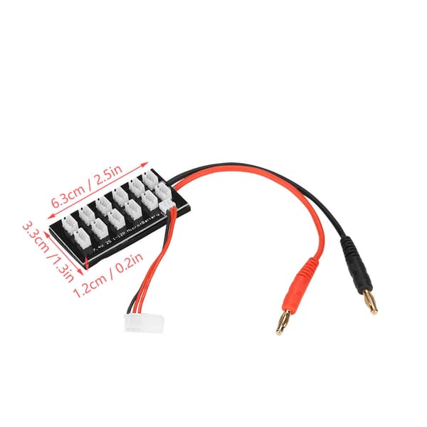 7.4V 2S LiPo batteri parallel opladningskort balanceoplader med JST PH-stik