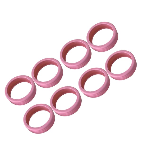 8 st bagagehjulsskydd Silikon Brusreducering Stötsäkra resväskhjulsskydd Rosa