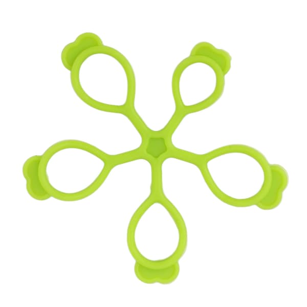 Silikon Fingersträckare Blomform Återfjädring Dekompression Handgreppsstärkare för Kontor Utomhus Grön 8.8lb