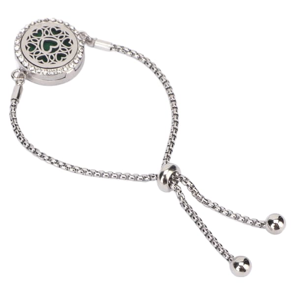Aromaterapi Diffuser Armband Ihåligt Rostfritt Stål Justerbart Eterisk Olja Parfym Armband