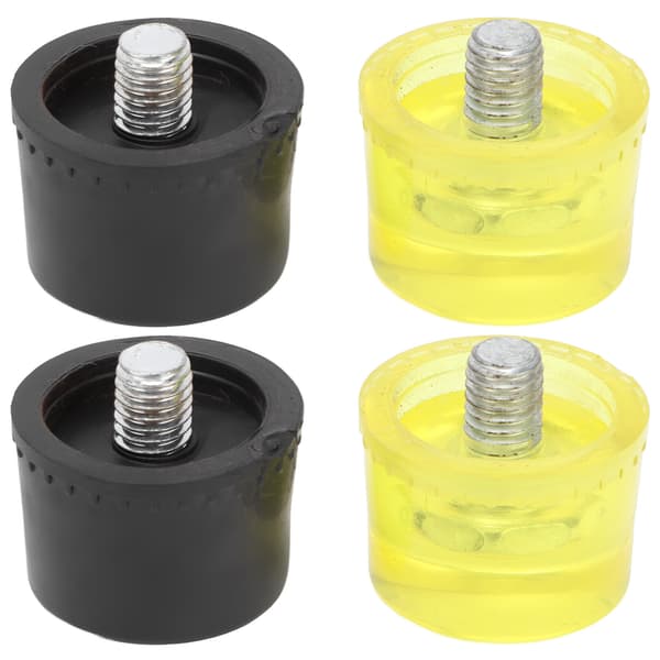 2-pak gummihammerhoveder, gule og sorte, 25 mm hammerreservedele