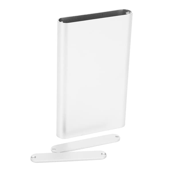 13x61x100mm aluminiumlegering projektboks vandtæt kabinet til printkort GPS-dekoder, sandblæst sølv