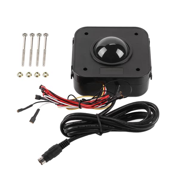Belyst 4,5 cm rund LED-trackballmus PS/2 PCB-stik til arkade