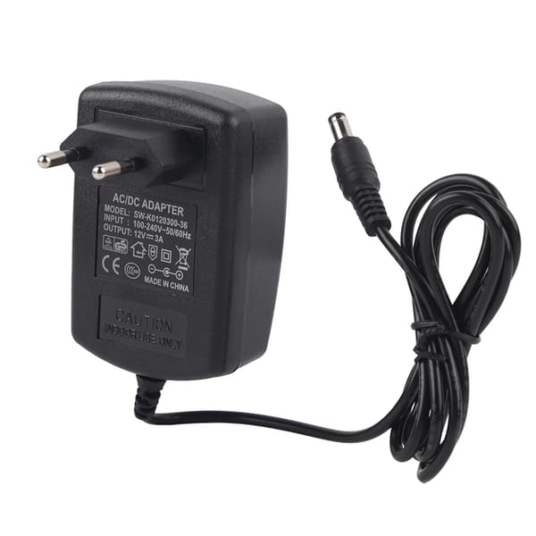 AC 100-240V till DC 12V 3A Strömadapter Transformator för LED-ljuslist EU-kontakt