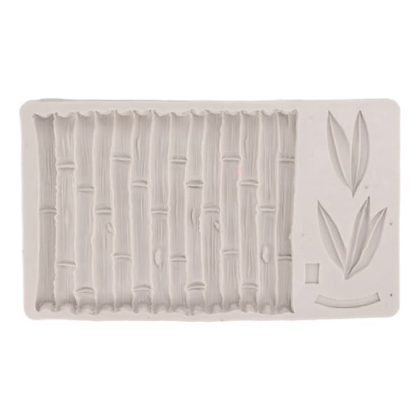 Silikonform Säker Elastisk Grå Löv Bambudesign Rivtålig Enkel Demoulding DIY Bakform