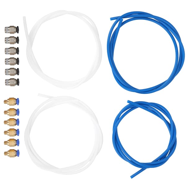 4 stk. PTFE-slange 6 stk. PC4-M6 fittings 6 stk. PC4-M10 koblinger 3D-printer dele sæt