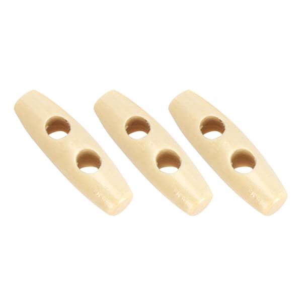 50 st knappar olivformade gräddfärgade träknappar klädsömnadstillbehör 30 mm