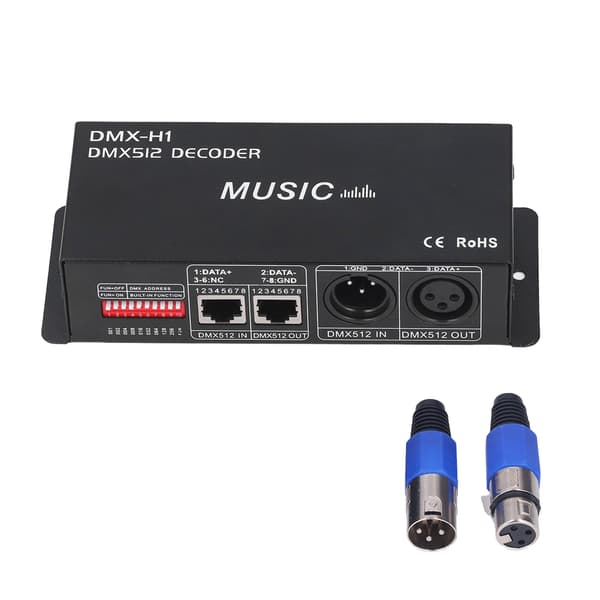 4-kanals DMX512-dekoder justerbar RGB LED-dæmpercontroller til barer, hoteller, ædru barer 8A