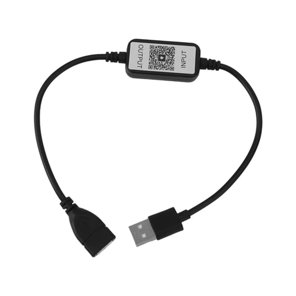 Bluetooth USB Dimmer IP44 Smart Enkel Färg LED Strip Controller Trådlös 433MHz Svart