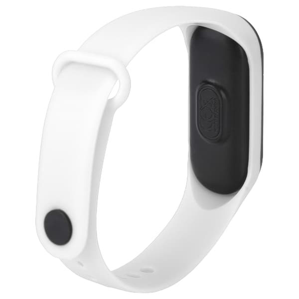 Vit LED Digital Sportklocka med Plastglas, Silikonband, Studentklocka