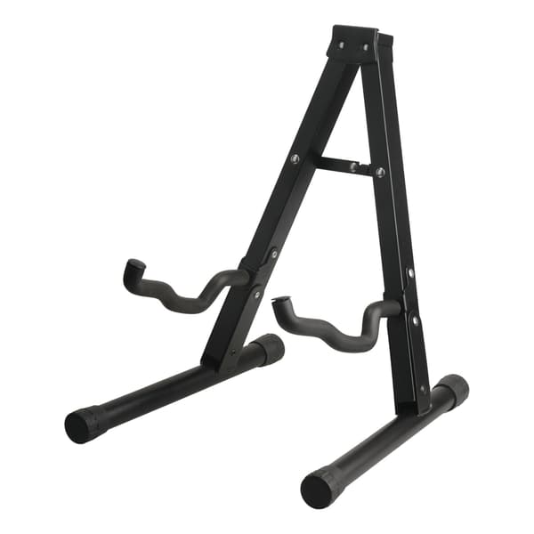Guitarstativ Jernmateriale Sort Sammenfoldeligt Unikt Design Stabilt Guitar A-ramme Bas Displayholder