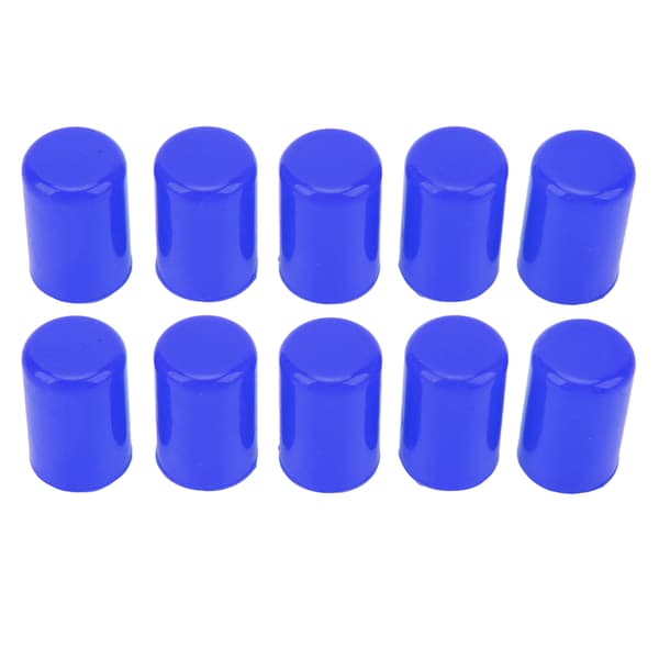 10 st silikonblindlock universell insugningsvakuumslang rörändplugg innerdiameter 14 mm blå