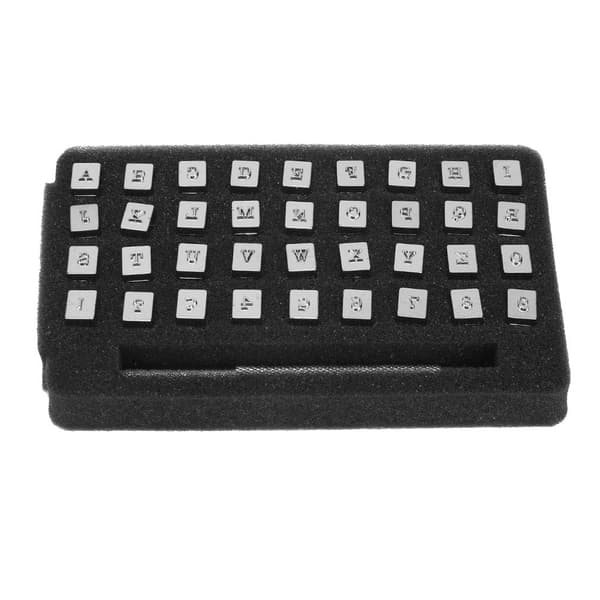 Läderstämpelset, bokstavsstans, nummerstans, stämpelstans, stämpelstansset (3,5 mm)