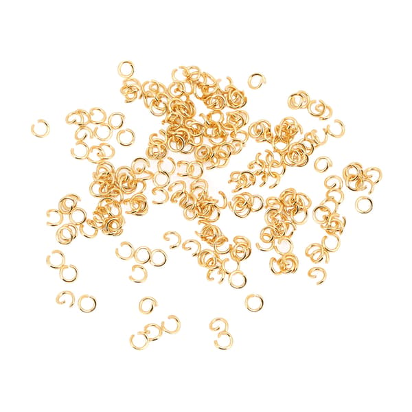 200 stk. springringe multifunktionel rustfrit stål guld åben springring DIY smykker forbindelsesspænde