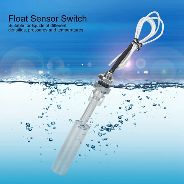 Vandstand flydekontakt sensor 304 rustfrit stål 10 mm gevind DC0-110V