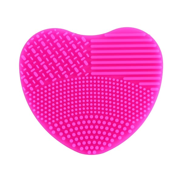 Makeupbørsterenser Silikone Kosmetisk Foundation Pulver Fjernelsesplade Vaskeskrubber (Rose)