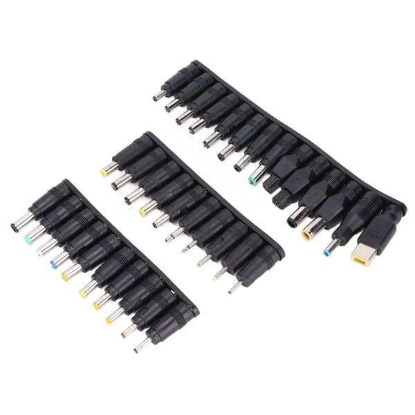 34-pak DC-strømstik 5,5 mm x 2,1 mm Universal bærbar opladerstikadapter Computertilbehør