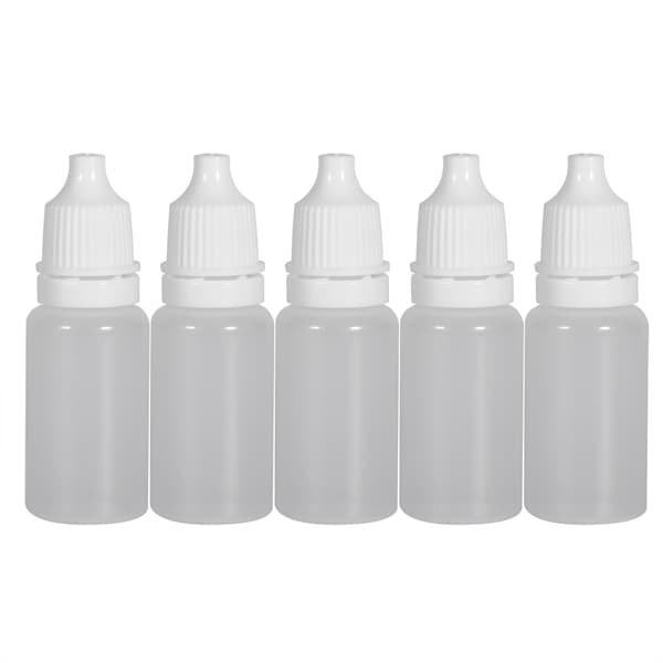 50 st 10 ml tomma klämbara plastflaskor ögonvätskebehållare med dropp