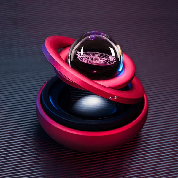 Bilparfume Vedhæng Galaxy Design Langvarig Duft Solenergi Roterende Bil Aromaterapi Diffuser til Gaver Solsystem