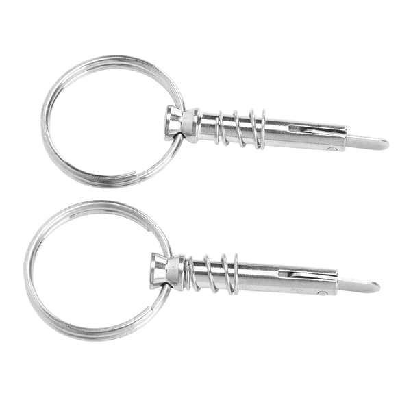 2 stk. lynkoblingsstifter i rustfrit stål til båd, marine hardware, Bimini-top, dækmontering, skibsværft