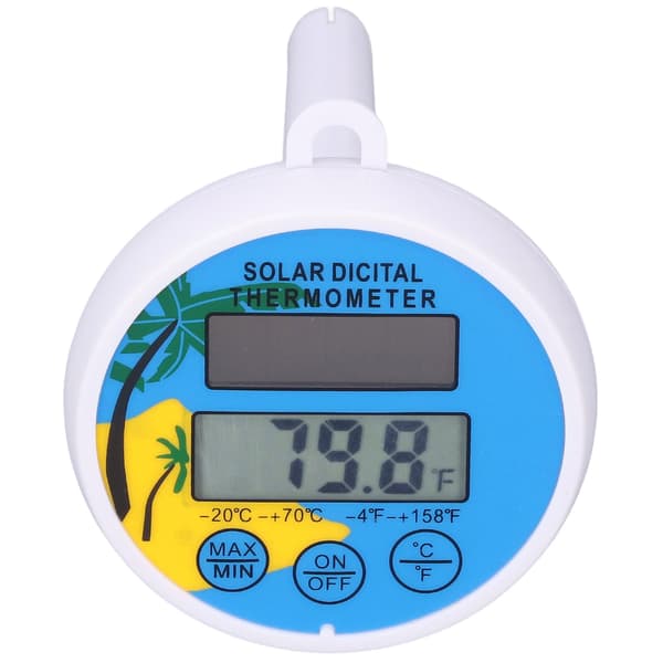 Digitalt pooltermometer med min/maks vandtemperaturvisning, flydende termometer til swimmingpool
