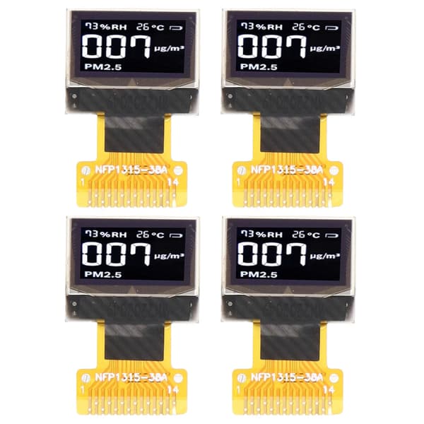 4 st 0,49\" OLED-displaymodul I2C 64x32 14-stift blå skärm