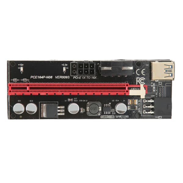 PCIE Riser 1X til 16X GPU-udvidelse Reducer belastning 60 cm USB3.0 Sikker Stabil USB Riser Strømforsyningsadapterkort
