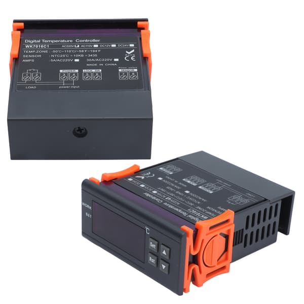 Termostat Digital Temp Controller AC220V 5A med LCD-display og probe