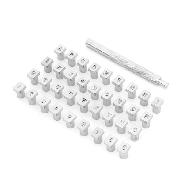 Läderstämpelset, bokstavsstans, nummerstans, stämpelstans, stämpelstansset (3,5 mm)