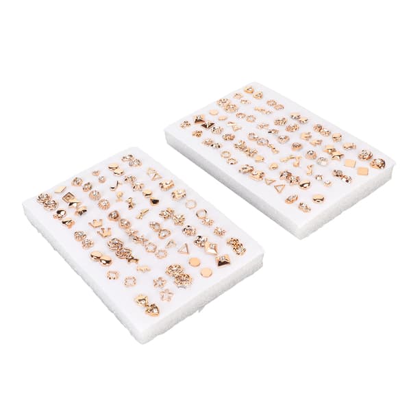 2-pack 72 par guld strassörhängen set för flickor, kvinnor, män