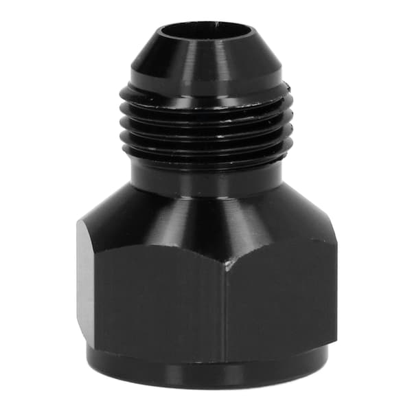 AN10 til AN8 Reducer Fitting, Sort Aluminiumlegering, Lige Adapter, Hun til Han