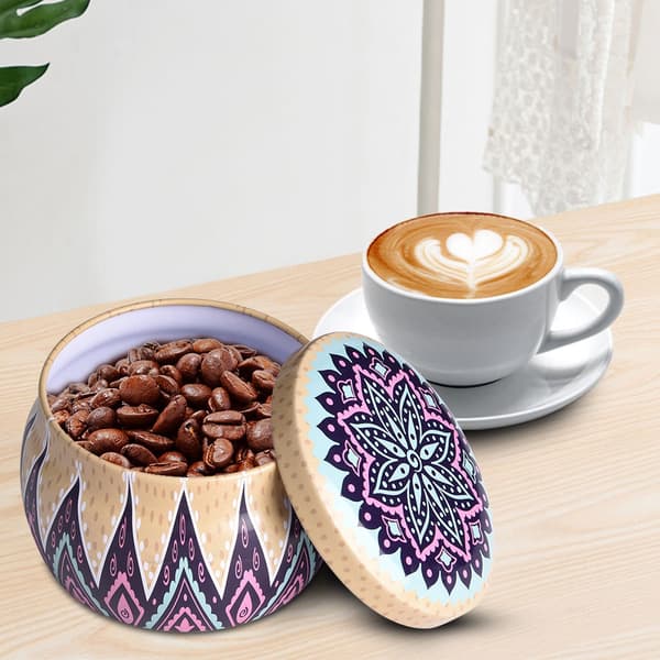 Metallförvaringslåda - Köksburk för te, kaffe, godis, smycken, present (C)