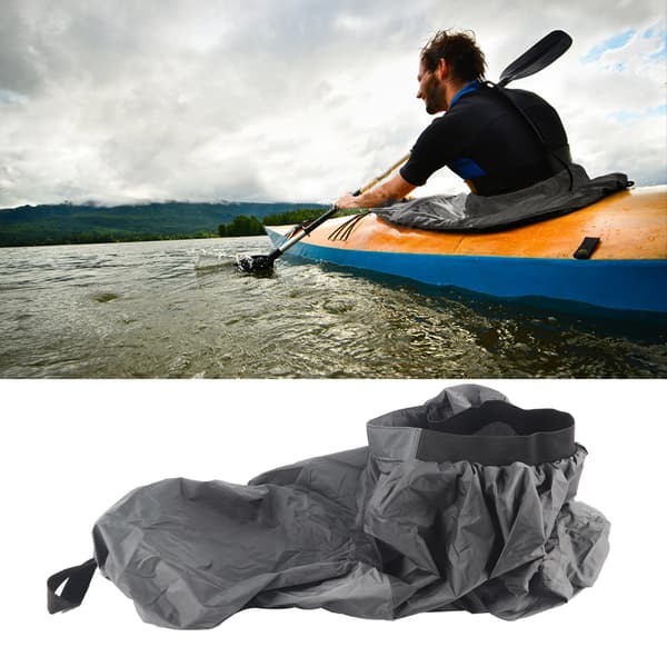 Elastisk Nylon Kajak Kapell Vattentätt Skydd Paddlingsutrustning Grå