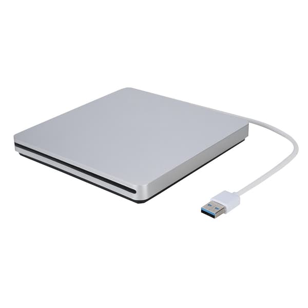 USB 3.0 Ekstern Slot-Load DVD-brænder CD-drev til Apple Mac Windows Notebook PC 14,2x14x1,5cm ABS 1-pak