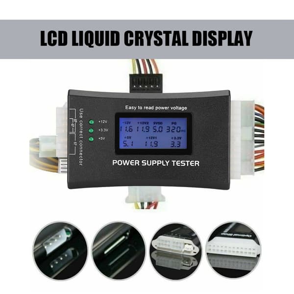 LCD-skärm ATX PSU-kontroll för PC-datorfeltest och reparationsverktyg