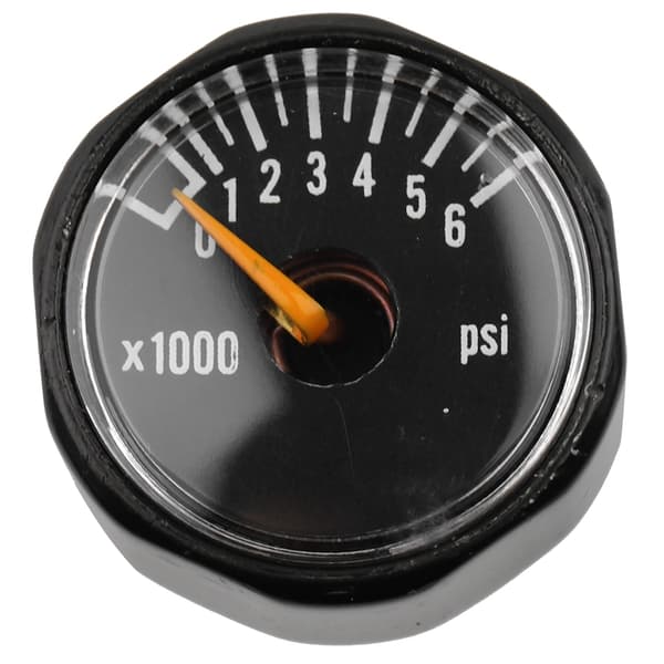 1/8\" NPT Nøjagtig CO2-trykmåler, Mini kuldioxidmanometer, 6000 PSI, messingadapter