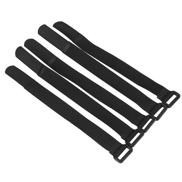 Nylon cykelstyrremme, sort, 5-pak sæt