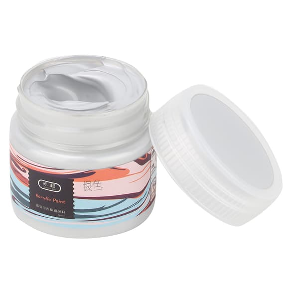 100 ml akrylfärg konstnärsmålningspigment konst hantverksmålning ritfärg (silver)