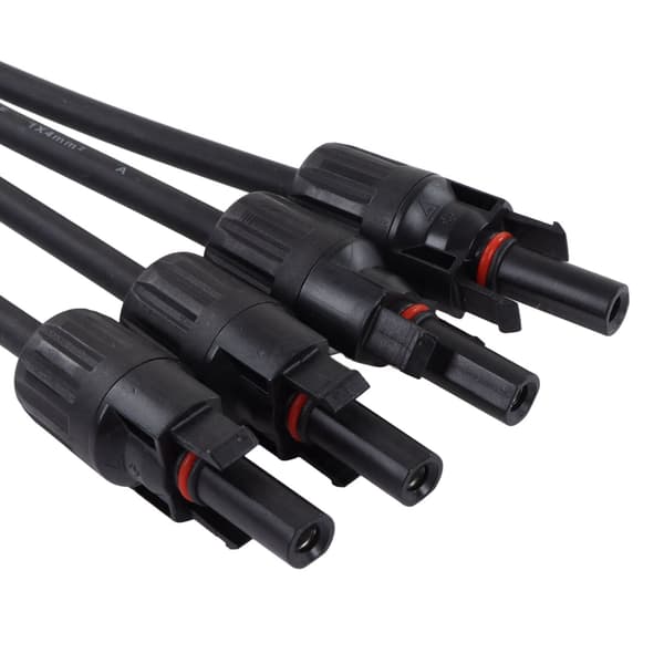 2-pak solcelle PV Y-gren parallelforbindelseskabel, han-hun-adapter, IP67 vandtæt, 1000V DC, LTY4