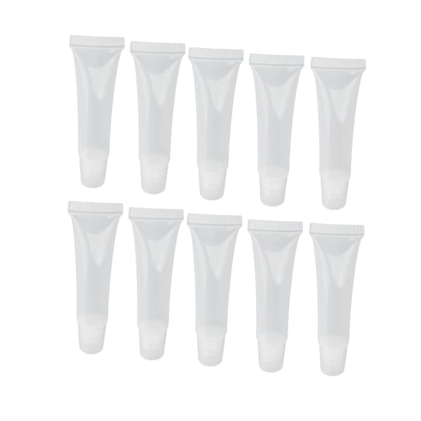 10 stk. 15 ml tomme lipglossrør Professionel bærbar PVC læbepomadebeholder til kosmetik DIY
