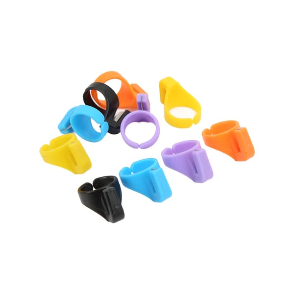 10st Ring Cutter Split Knife Design Automatisk utfällning Plastmaterial Säker Skarp Olika Färger Knivringar