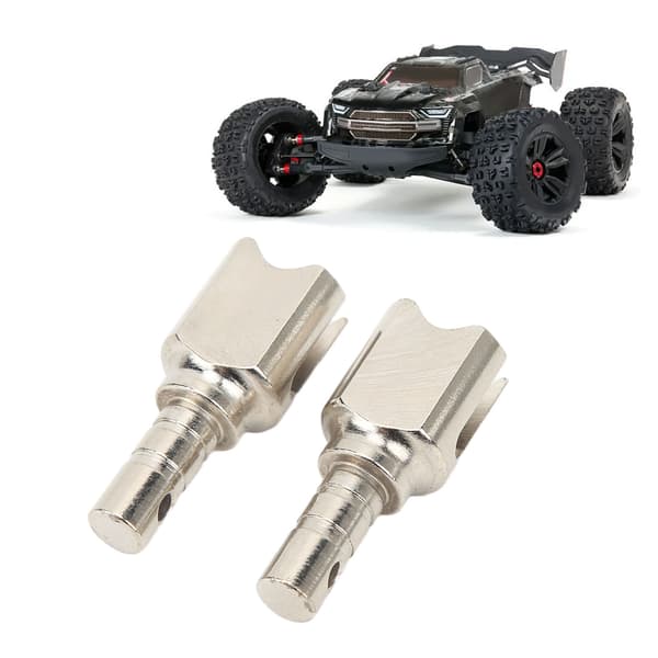 2-pack stål RC differentialkopp precision drivkopp för ARRMA 1/7 1/8 RC-fordon silver