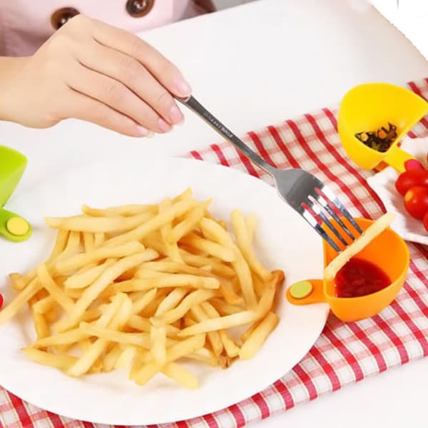 4-pack flerfärgade dippskålar serveringsfat kryddhållare för salt ketchup socker vinäger