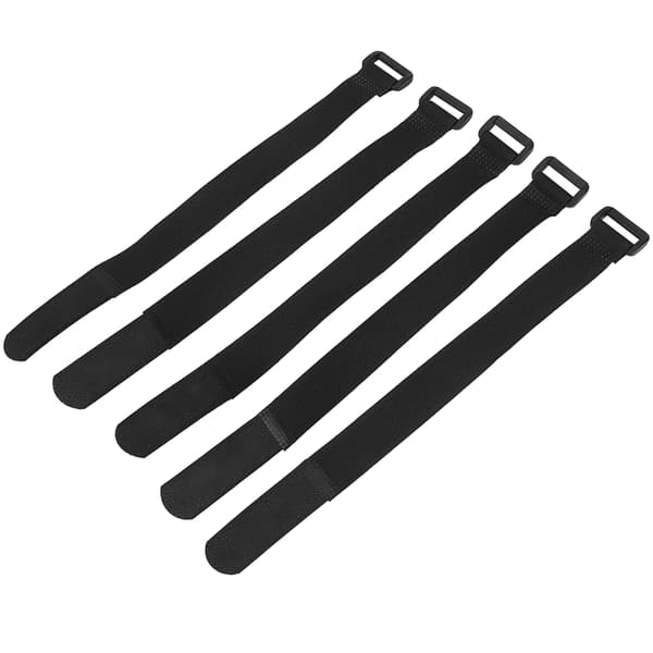 Nylon cykelstyrremme, sort, 5-pak sæt